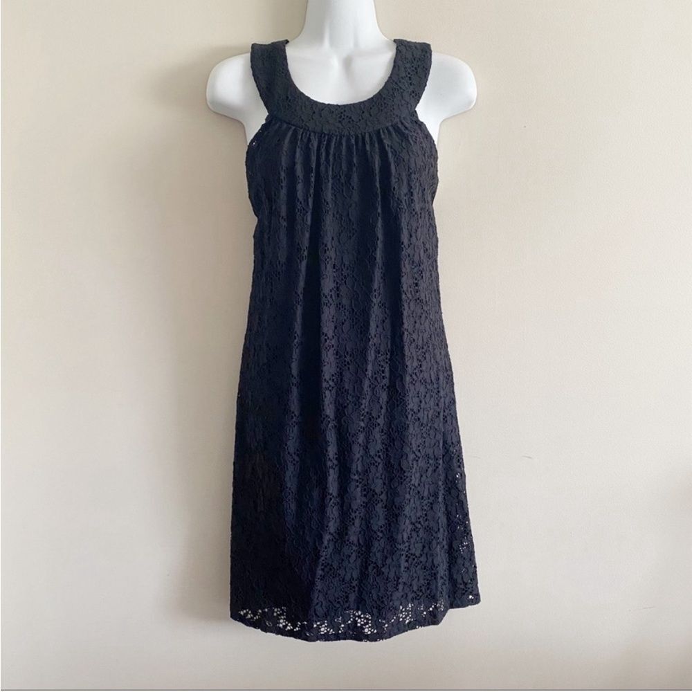 Laundry By Design lacy navy blue swimsuit cover (size m) EUC